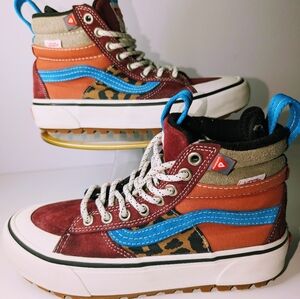 Vans Sk8-Hi MTE-2 High Top Pomegranate/Leopard Unisex Woman's 6 Men's 4.5 Shoes